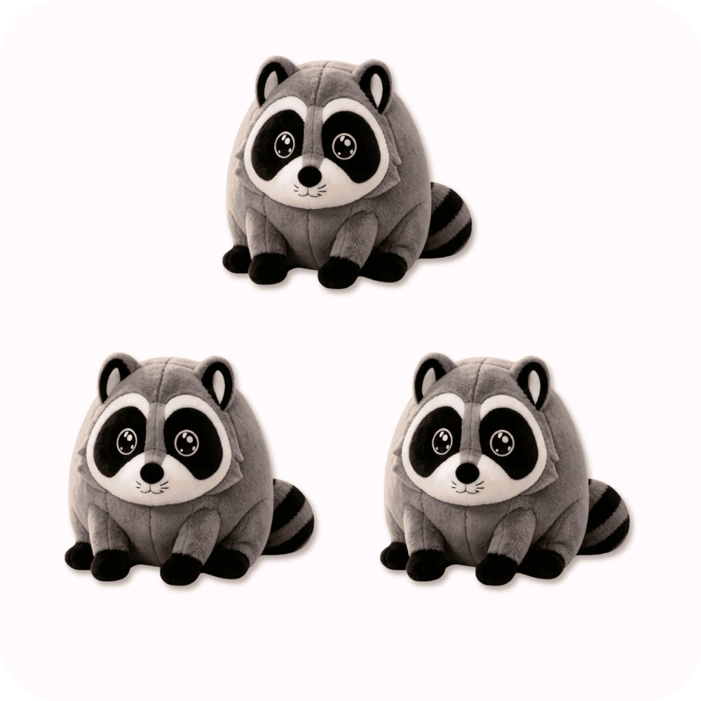 Jimothy Raccoon Plush 3PCS Jimothy Raccoon Plush 3PCS